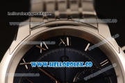 Omega De Ville Co-Axial Chrono Clone Omega 9300 Automatic Steel Case with Blue Dial and Steel Bracelet - (EF)