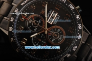 Tag Heuer Carrera Calibre 16 Chronograph Miyota Quartz Movement PVD Case with Black Dial and PVD Strap