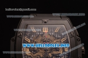 Hublot MP-06 Senna Champion 88 Chrono Miyota Quartz PVD Case with Skeleton Dial and Black Leather Strap