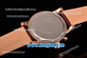 Patek Philippe Grand Complication Chrono Miyota OS20 Quartz Rose Gold Case with White Dial and Stick Markers