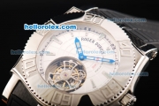 Roger Dubuis Easy Diver Tourbillon Manual Winding Movement Steel Case with White Dial and Rubber Strap