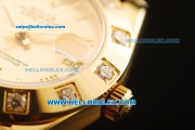Rolex Datejust Automatic Movement Full Gold with Gold Dial and Diamond Bezel-ETA Coating Case