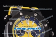 Audemars Piguet Royal Oak Offshore Diver Chrono Miyota OS20 Quartz PVD Case with Yellow Dial Stick Markers and Yellow Rubber Strap (EF)