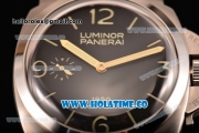 Panerai Luminor 1950 PAM127 E Swiss ETA 6497 Manual Winding Steel Case with Black Dial and Stick/Arabic Numeral Markers (ZF)