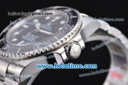Rolex Sea-Dweller Asia 2813 Automatic Steel Case/Bracelet with Black Dial and White Markers