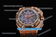 Audemars Piguet Royal Oak Offshore Miyota Quartz Rose Gold Case with PVD Bezel and Stick Markers (EF)