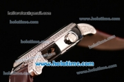 Ulysse Nardin Freak Automatic Steel/Diamond Case with White Dial and Brown Leather Strap (EF)