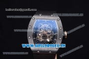 Richard Mille RM052 Miyota 9015 Automatic PVD Case with Skull Dial and Black Rubber Strap