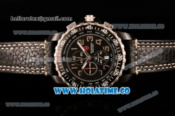 Victorinox Swiss Army Miyota OS10 Quartz Steel Case with Arabic Numeral Markers and Black Dial - Black Bezel (YF)