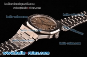 Audemars Piguet Royal Oak Swiss ETA 2824 Automatic Steel Case with Stainless Steel Strap and Brown Grid Dial - 1:1 Original