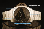 Panerai Luminor Marina PAM 328 Swiss Valjoux 7750 Automatic Steel Case Black Dial with White Stick/Numeral Markers and Steel Strap-1:1 Original