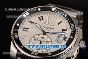 Cartier Calibre De Asia Automatic Full Steel with White Dial and Roman Numeral Markers