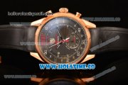 Tag Heuer Mikrogirder 2000 Chrono Miyota Quartz Rose Gold Case with Grey Dial and Black Rubber Strap - Red Second Hand