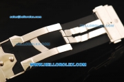 Hublot Big Bang Swiss Tourbillon Manual Winding Movement Steel Case with Black Dial and Diamond Bezel-Black Rubber Strap
