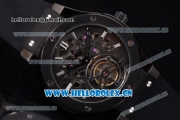 Hublot Classic Fusion Tourbillon Swiss Tourbillon Manual Winding PVD Case with Skeleton Dial Black Rubber Strap and Stick Markers (GF)