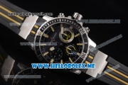 Ulysse Nardin Maxi Marine Diver Miyota OS20 Quartz Steel Case with Black Dial and Black Rubber Strap Yellow Markers