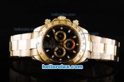 Rolex Daytona II Automatic Movement Full Gold with Stick Markers and Black Dial
