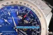 Breitling Montbrillant Datora Chrono Swiss Valjoux 7751 Automatic Steel Case/Bracelet with Blue Dial and Stick Markers - 1:1 Original (J12)