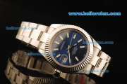 Rolex Datejust II Swiss ETA 2836 Automatic Movement Full Steel with Blue Dial and White Stick Markers