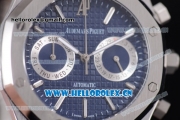 Audemars Piguet Royal Oak 41MM Seiko VK64 Quartz Stainless Steel Case/Bracelet with Blue Dial and Stick Markers