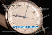 Breguet Classique Miyota 9015 Automatic Steel Case with White Dial and Black Leather Strap - (AAAF)