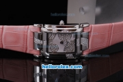 Patek Philippe Twenty-4 Limited Edition Swiss ETA Quartz Movement with White Dial Lady Size and Pink Leather Strap