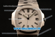 Patek Philippe Nautilus Jumbo Miyota 9015 Automatic Full Steel with White DIal and Stick Markers - 1:1 Original