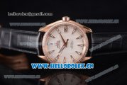 Omega Seamaster Aqua Terra 150 M Co-Axial Clone 8500 Automatic Rose Gold Case with White Dial Stick Markers and Diamonds Bezel (EF)