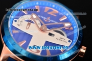 Ulysse Nardin El Toro / Black Toro Asia Automatic Rose Gold Case with Stick Markers Blue Dial and Blue Bezel