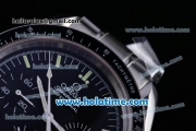 Omega Speedmaster Chronograph Venus 75 Manual Winding Movement Full Steel with Black Dial and White Stick Markers