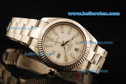 Rolex Datejust II Rolex 3135 Automatic Movement Full Steel with White Dial and White Stick Markers