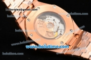 Audemars Piguet Royal Oak Swiss ETA 2824 Automatic Full Rose Gold with Sitck Markers and Black Dial - 1:1 Original