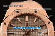 Audemars Piguet Royal Oak 41MM Clone Calibre AP 3120 Automatic Full Rose Gold with Grey Dial and Stick Markers (EF)