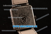 Bell & Ross BR 01-92 Burning Skull Asia Automatic Steel Case with Skull Dial and Black Genuine Leather