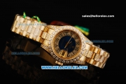 Rolex Datejust Swiss ETA 2671 Automatic Movement Full Gold with Diamond Bezel and Roman Numerals - Lady Size