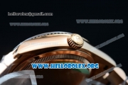 Rolex Day-Date Swiss ETA 2836 Automatic Rose Gold Case with Blue Dial Diamonds Markers and Rose Gold Bracelet (BP)