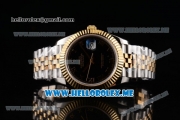 Rolex Datejust II Asia 2813 Automatic Two Tone Case/Bracelet with Black Dial and Roman Numeral Markers (BP)