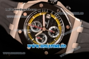 Audemars Piguet Royal Oak Offshore Sebastien Buemi Chronograph Clone AP Calibre 3126 Automatic Steel Case with Stick Markers Black Dial and PVD Bezel (JF)