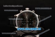 IWC Portuguese Chrono Miyota Quartz Steel Case with Grey Dial and Arabic Numeral Markers