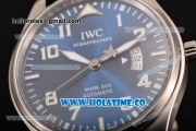 IWC Pilot's Watches Mark XVII Edition "Le Petit Prince" Swiss ETA 2824 Automatic Steel Case with Blue Dial and White Arabic Numeral Markers