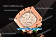 Richard Mille RM11-01 Mancini Chronograph Swiss Valjoux 7750 Automatic Rose Gold Case with Skeleton Dial and White Markers - 1:1 Original