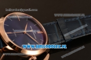 Girard Perregaux 1966 9015 Auto Rose Gold Case with Blue Dial and Blue Leather Strap