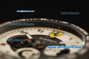 Ferrari Chronograph Quartz Movement 7750 Coating Case with Black Rubber Strap