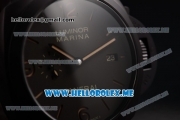 Panerai Luminor Marina 1950 3 Days PAM 386 Clone P.9000 Automatic Ceramic Case with Brown Dial and Brown Leather Strap Stick/Arabic Numeral Markers