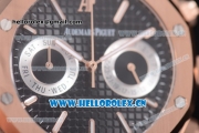 Audemars Piguet Royal Oak Seiko VK64 Quartz Rose Gold Case/Bracelet Black Dial and Stick Markers (EF)