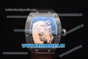 Richard Mille RM52-02 Horse Limited Miyota 9015 Automatic PVD Case with Skeleton Dial and Dot Markers Black Rubber Strap