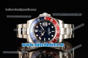 Rolex GTM-Master II 2836 Automatic Steel Case with Blue Dial Dots Markers and Steel Bracelet