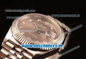 Rolex Datejust 37mm Swiss ETA 2836 Automatic Steel Case with Jubilee Steel Bezel Grey Dial Diamonds Steel Bracelet