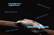 Patek Philippe Calatrava Swiss ETA 2824 Automatic Steel Case with Black Leather Strap White Dial Stick Markers