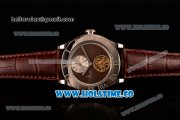 Corum Heritage Romvlvs Two Time Zone Tourbillon Asia Automatic Steel Case with Brown Dial and Brown Leather Strap